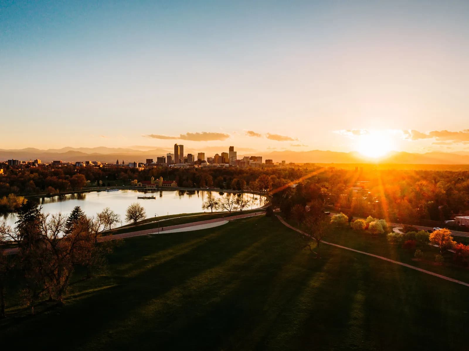 Aurora community and local cityscape landscape, Colorado